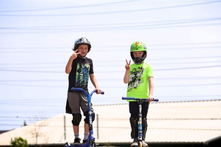 the Evolve Scooter CAmp Norton Skatepark Scooter Contest