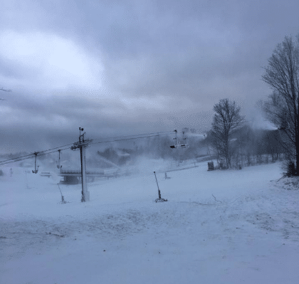 Many ski resorts have already started the snowmaking process, including Mount St. Louis Moonstone.
